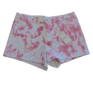 Judy Blue Blush (Pink) Tie Dye Mid Rise Denim Jean Shorts - Size 31
